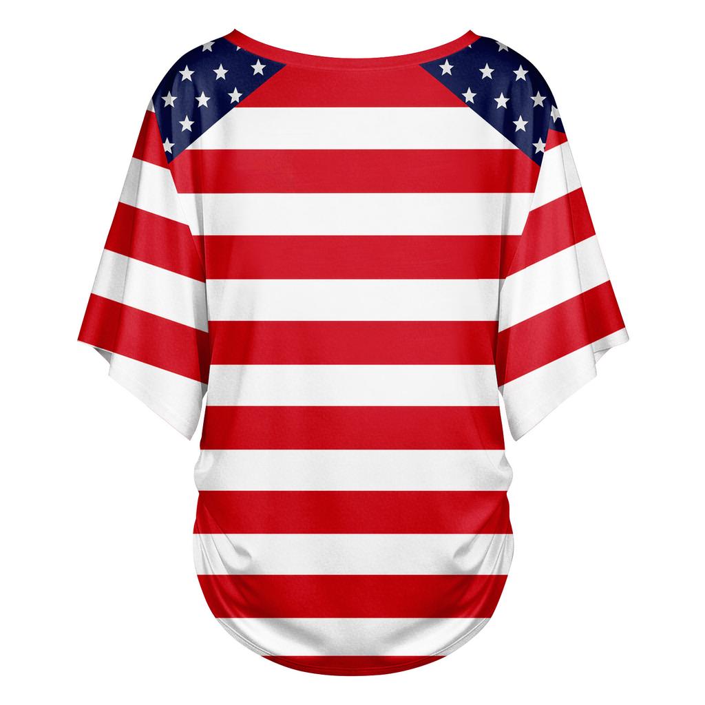 Women's V-Neck Short Sleeve T-Shirt with Letter Print for Soccer Fans