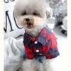 Plaid Shirt With Denim Pants Vest Overall For Dog Autumn Winter Pet Fashion Clothes Set For Small Medium Animal Chihuahua Yorkie