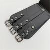 Triple Buckles Wide Waist Belt With Detachable Pouch For Women Girl Costume Accessories Corset Belt for Daily Formal