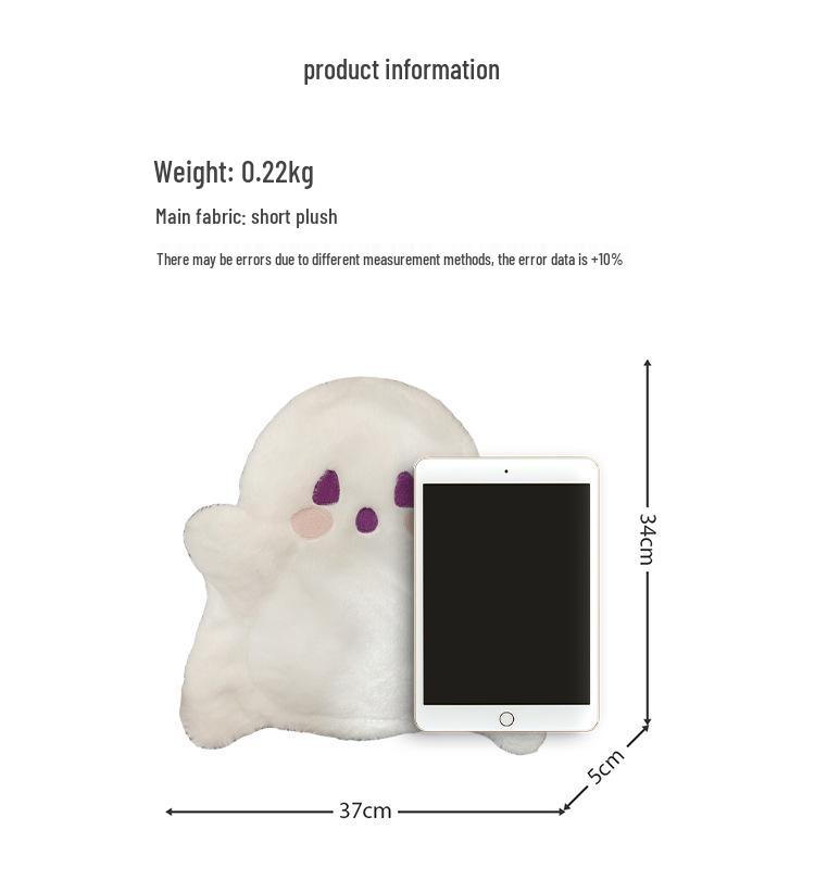 Halloween Ghost Plush Cartoon Backpack - Cute Double/Single Shoulder Bag for Girls