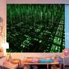 Binary Code The Matrix Program Chart Printed Large Wall Tapestry Indian Buddha Wall Decoration Witchcraft Bohemian Hippie Wall