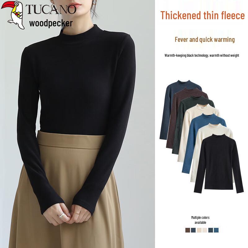 Woodpecker Women s Thermal Mock Neck Base Layer Shirt S