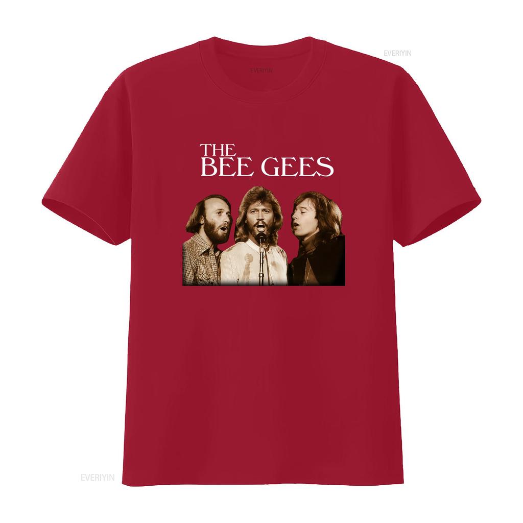 The Bee Gees Vintage Band Print Cotton T Shirt Black Available in S 5Xl vintage Soft homme Comfortable Slightly fashion