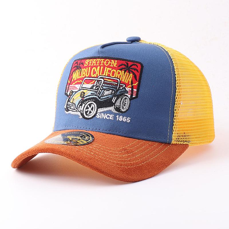 Lente en Herfst Nieuwe Geborduurde Baseballpet Outdoor Ademende Truckrijder Meshpet Op Voorraad