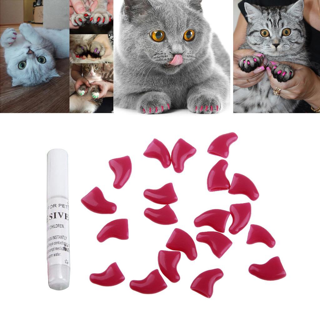 20Pcs Domestic Animal Sheath Pet Nail Covers Protect Small Nails
