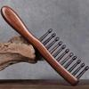 No-snags Natural Wood Hairbrush Wide Tooth Sandalwood Scalp Massager  For Women