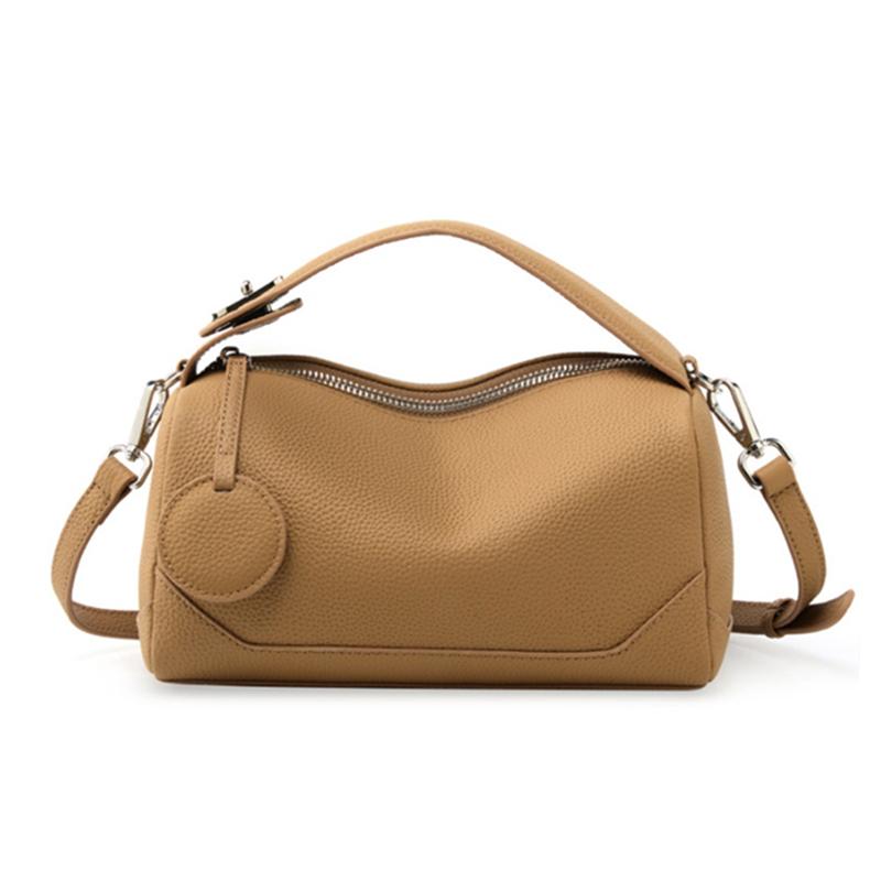 HIFASHION Genuine Leather Small Boston Women Shoulder Bags Soft Pillow Satchel Crossbody Purses Daily Work Tote Ladies Handbags