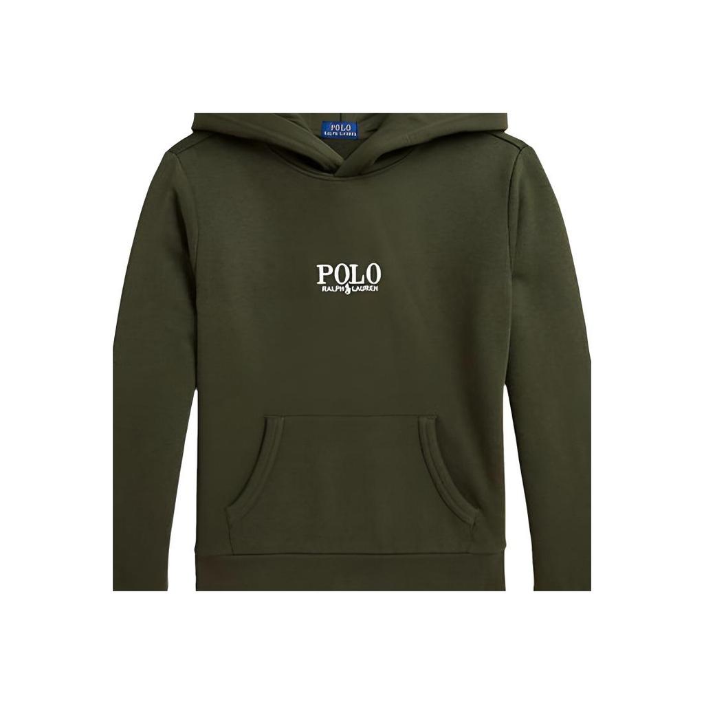 Polo Ralph Lauren Hoodie With Logo Print Long Sleeve Kids Hoodies Green 323961255-001
