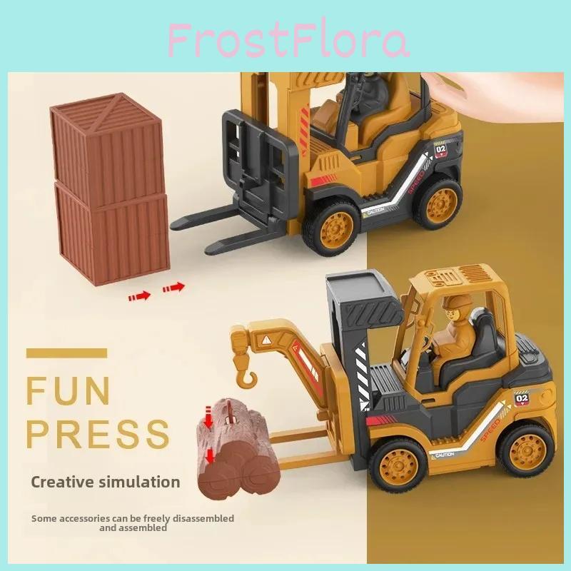 Inertia Construction Truck Toy For Kids With Moving Parts And Lift Crane