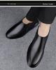 Men's Genuine Leather High-Top Zipper Ankle Boots with Velvet Lining – Warm, Casual, Cotton, Slip-On, Autumn/Winter.