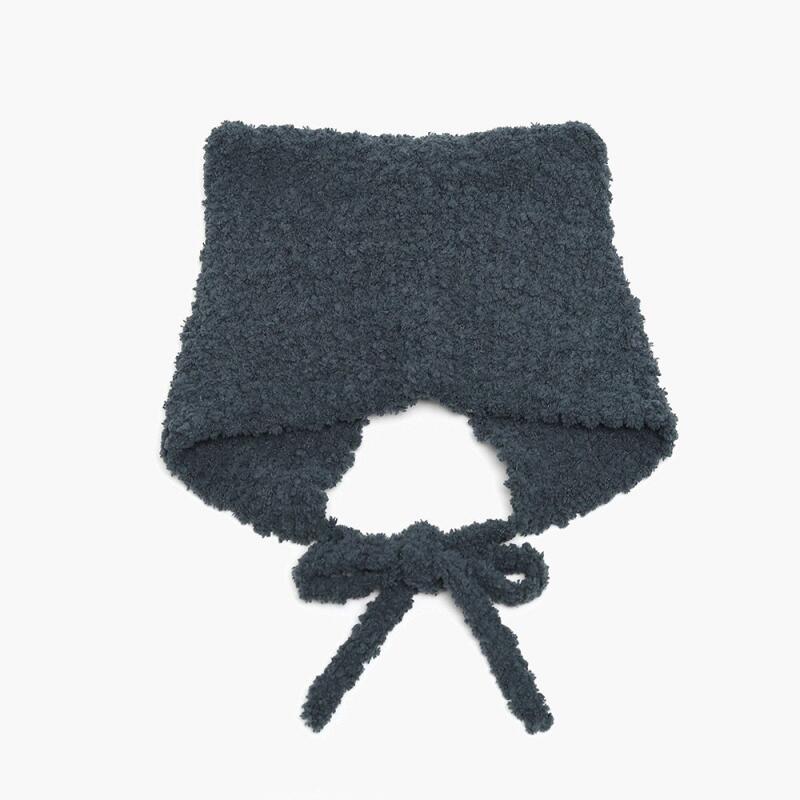 Ear-shaped women s bonnet, amusement park, poggle hat, string beanie Charcoal