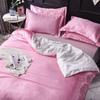 Summer Silk Luxury Plain Color 4-Piece Set - Light and Simple Design