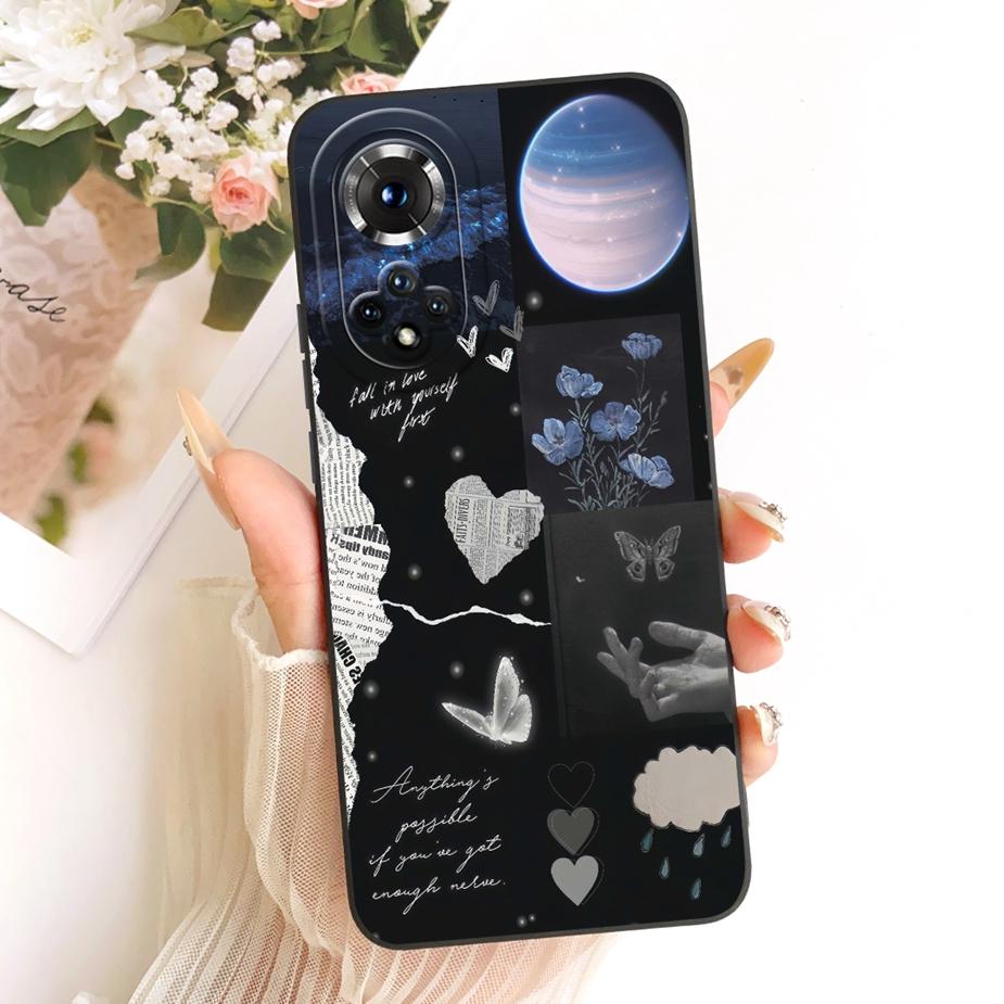 Für Honor 50 Pro Hülle RNA-AN00 Niedliche Katze Mode Cartoon Abdeckung Stoßfest Weiches TPU Handyhülle Für Honor 50 Honor50 Pro Funda Taschen