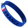 Kids And Adult Wristband Soccer Silicone Bracelet, National Flags Adjustable Wristbands with Breathable Band Snap Buckle for Sports Events,