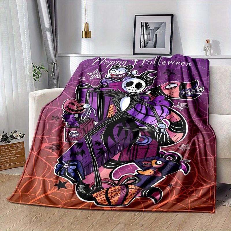 1pc, Happy Halloween Home Decor Gift: Cozy Flannel Blanket for Bedroom, Living Room, Travel, Camping, Car