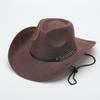 European and American New Accessories with Curved Brims Western Cowboy Hat Top Hat Tibetan Retro Jazz Hat Felt Hat Wool Riding Hat