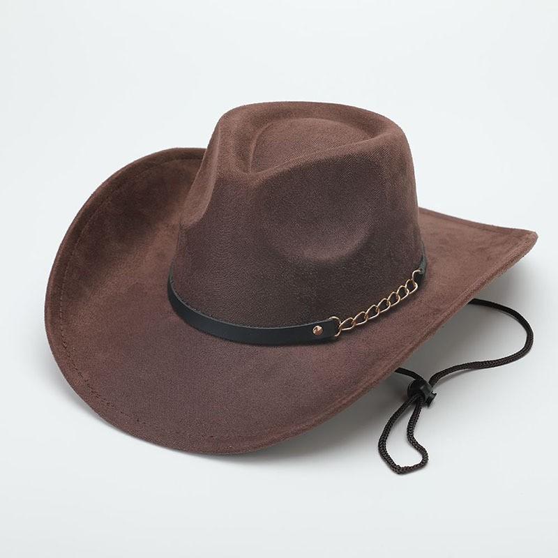 European and American New Accessories with Curved Brims Western Cowboy Hat Top Hat Tibetan Retro Jazz Hat Felt Hat Wool Riding Hat