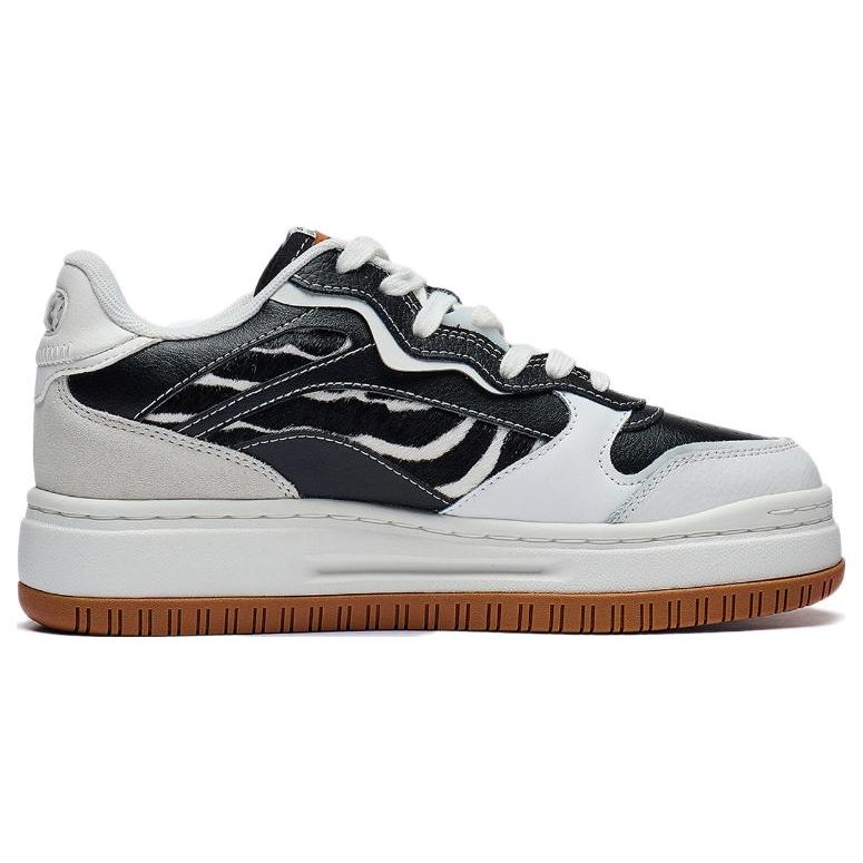 Li Ning Future C1 Vielseitig Trendig Bequem Rutschfest Langlebig Low Top Skateschuhe Damen Sneaker Schwarz Weiß AGCT244-4