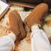 3156 Cotton Shoes Snow Boots New Winter Thickened Warm Cotton Shoes One Pedal Thick-soled Retro Cotton Boots