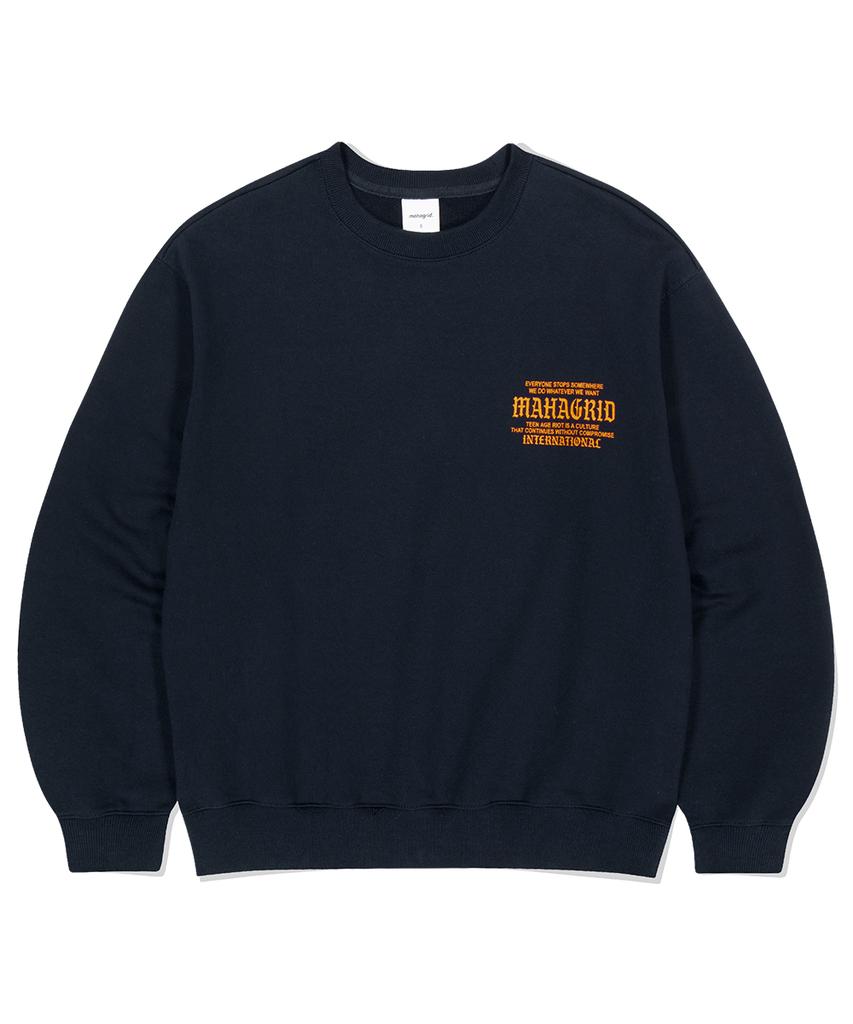 MAHAGRID International Sweatshirt Navy(Mg2Esmm452A)
