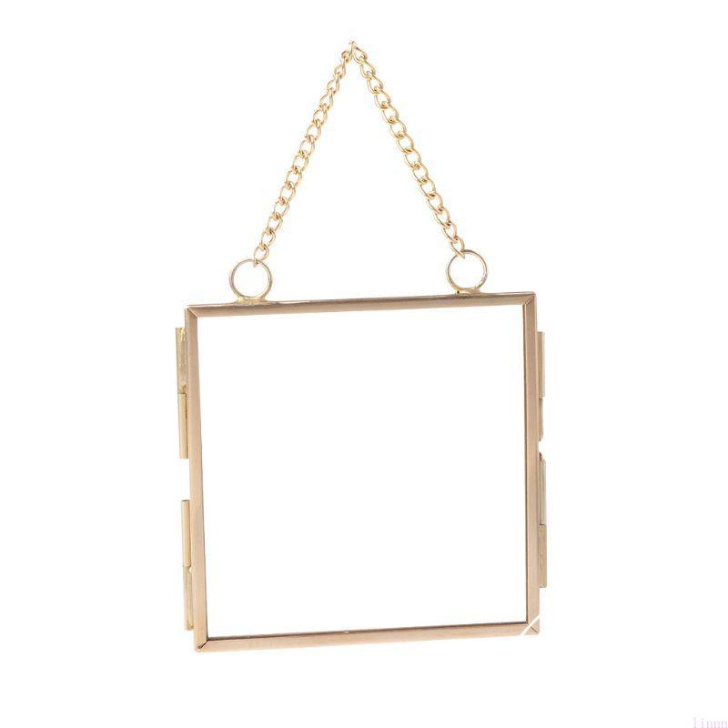 

DIY Metal Photo Frame Vintage Chain for Creative Dried Flower for Floating Frame Gallery Wall Frame