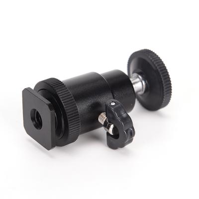 Wholesale 1/4" Black Ball Head Bracket/Holder/Mount For Camera Tripod Hot Shoe Adapter Portable