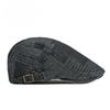 Vintage Washed Denim Beret for Men & Women Spring Summer British Style Flat Cap Casual Painter Forward Hat Adjustable Duckbill Cap