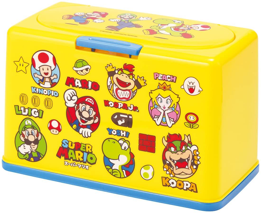 

Skater Antibacterial Mask Storage Type Super Mario Design approximately 60 Lift-Up (Holds masks) MKST1NAG-A