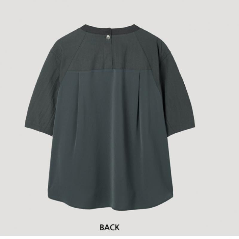 She Smiss Round Neck Unbalance Hem Blouse Swwblp21050 Dg