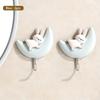 Adorable Cute Rabbit Creative New Hook, Bohemian Dopamine Color Clothes Hook, Clothes and Hat Hook, Bedroom Porch Bathroom Decoration