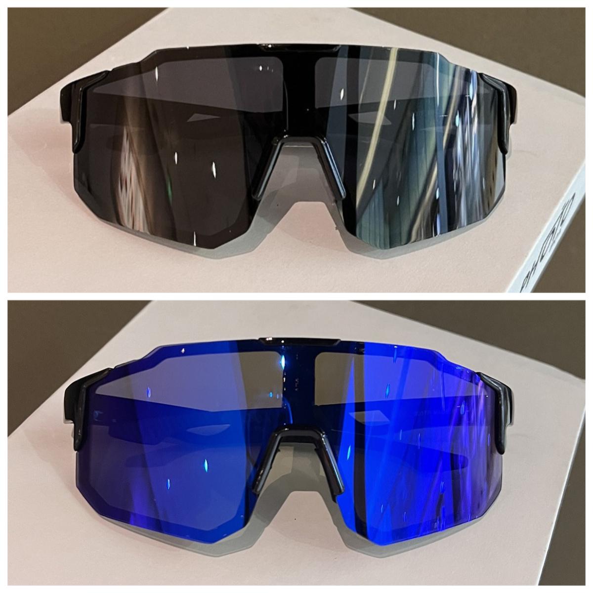

2pcs Fashionable and exquisite outdoor sports cycling windproof and sunshade sunglasses with large frames fashionable glasses