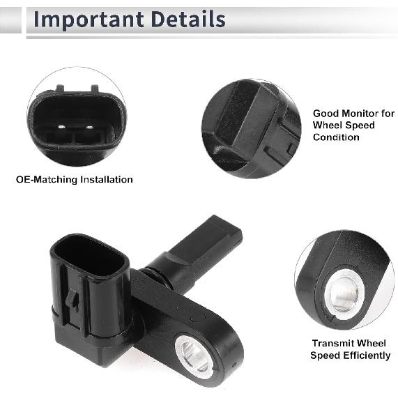 Front Right ABS Wheel Speed Sensor for Toyota 4Runner 2003-2024, for Toyota Tacoma 2005-2023 ABS Sensor No.89542-60050 1 Pcs