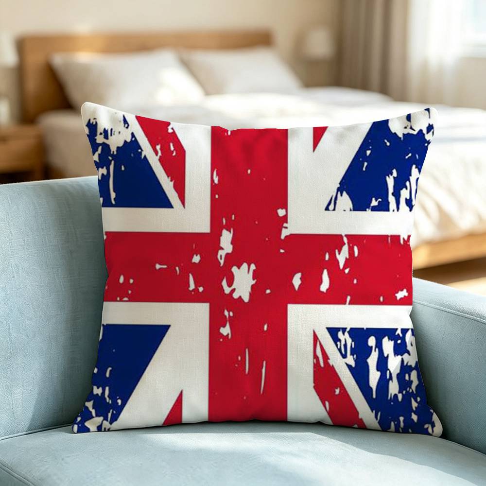 British National Flag-G Culture Square Double-Sided printed Pillow Case Bedroom Bedside Pillow Sofa Cushion Cover Gift
