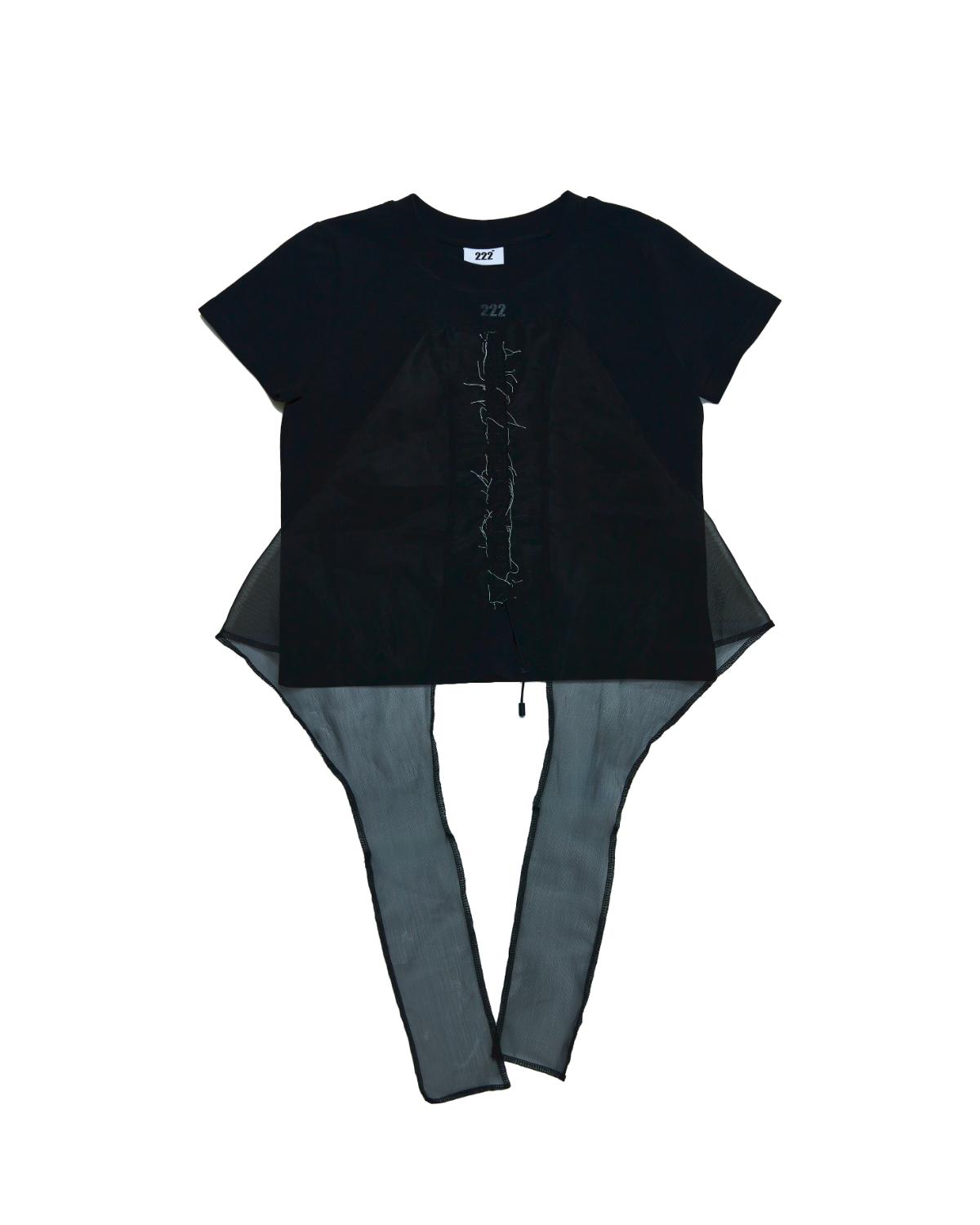 One Two Two Double Layered T-Shirt Ver.2 Black Black