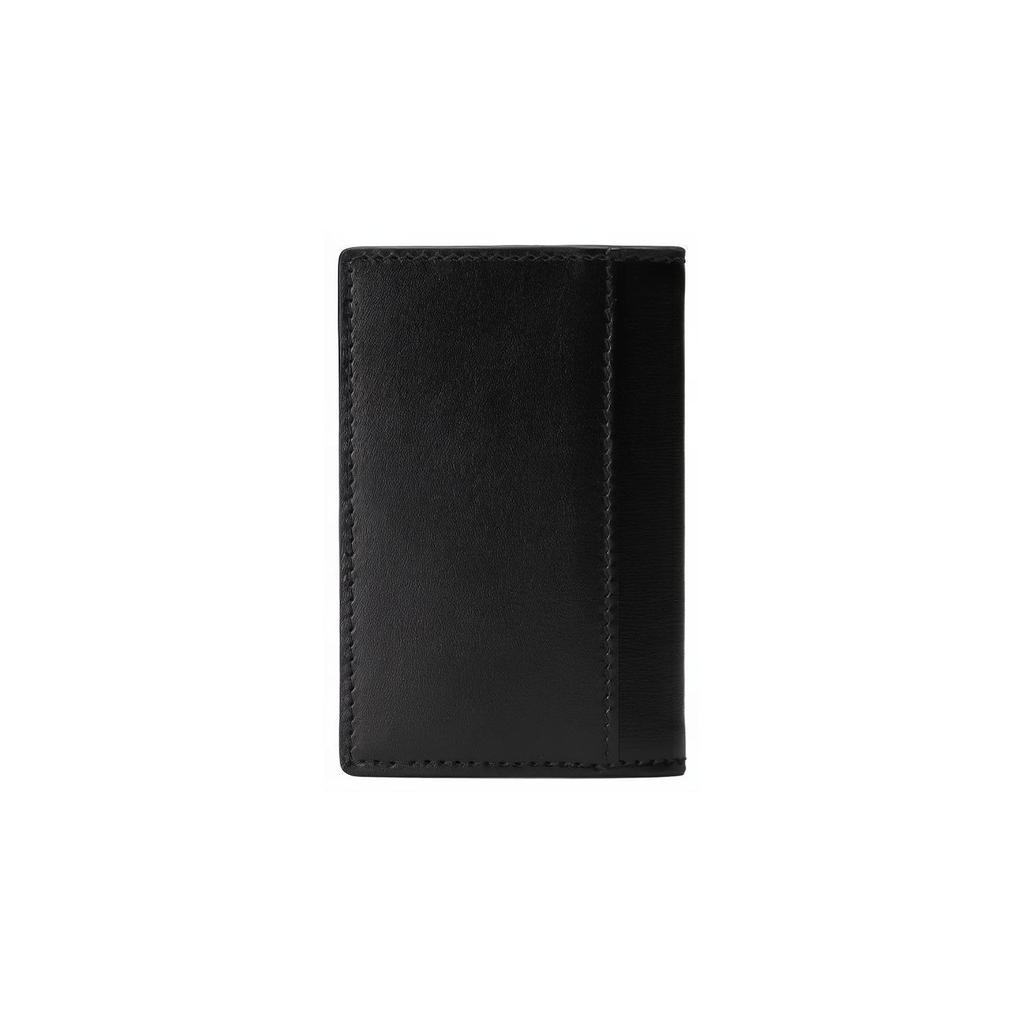 Gucci GG Marmont Men's Leather Bi-Fold Card Holder, Black Smooth Leather with Silver Double G, Men's Slim Wallet for Daily Use 547075-0YK0N-1000