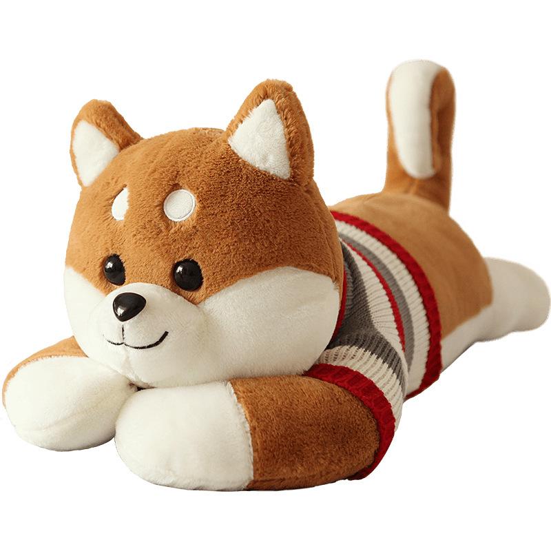Кукла Шиба-ину, длинная подушка, милая плюшевая игрушка, держащая спящую куклу на кровати 1.3 meters