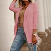 Herbst Winter Frauen Mode Einfarbig Revers Anzug Jacke Büro Freizeit Anzug