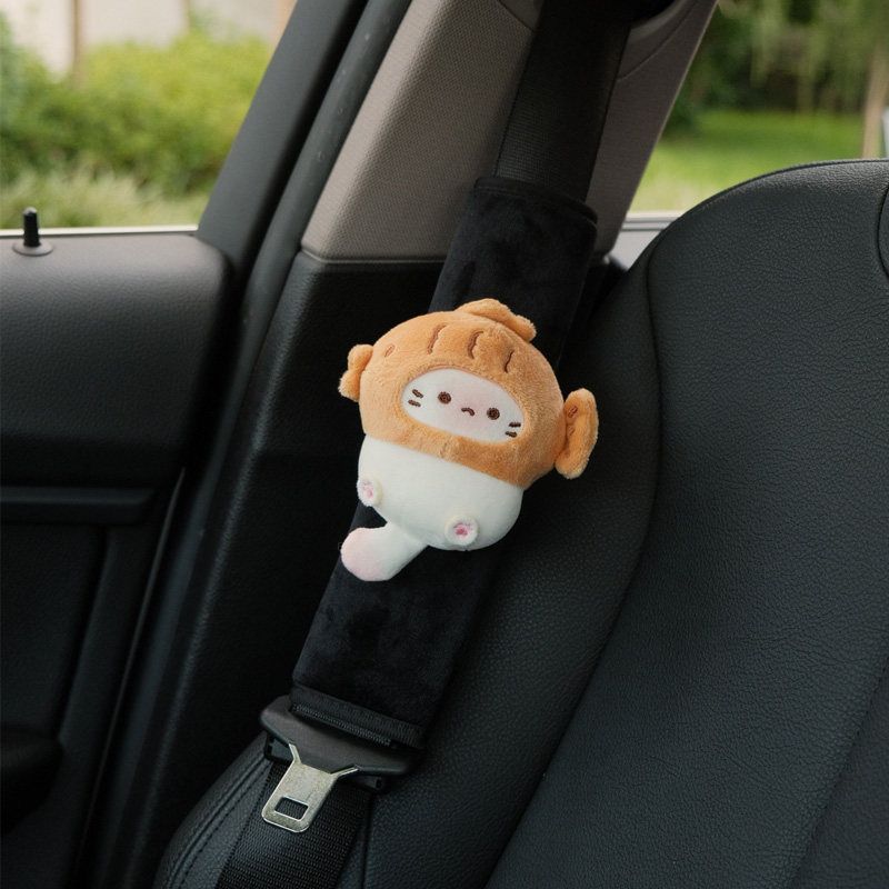 

Cute Car Seatbelt Shoulder Pads, Car Accessories, Safety Belt Protectors, Plush Toy Car Interior Decoration, Anti-Neck-Strangling Cat Taiyaki Cat Shoulder Pad [One]