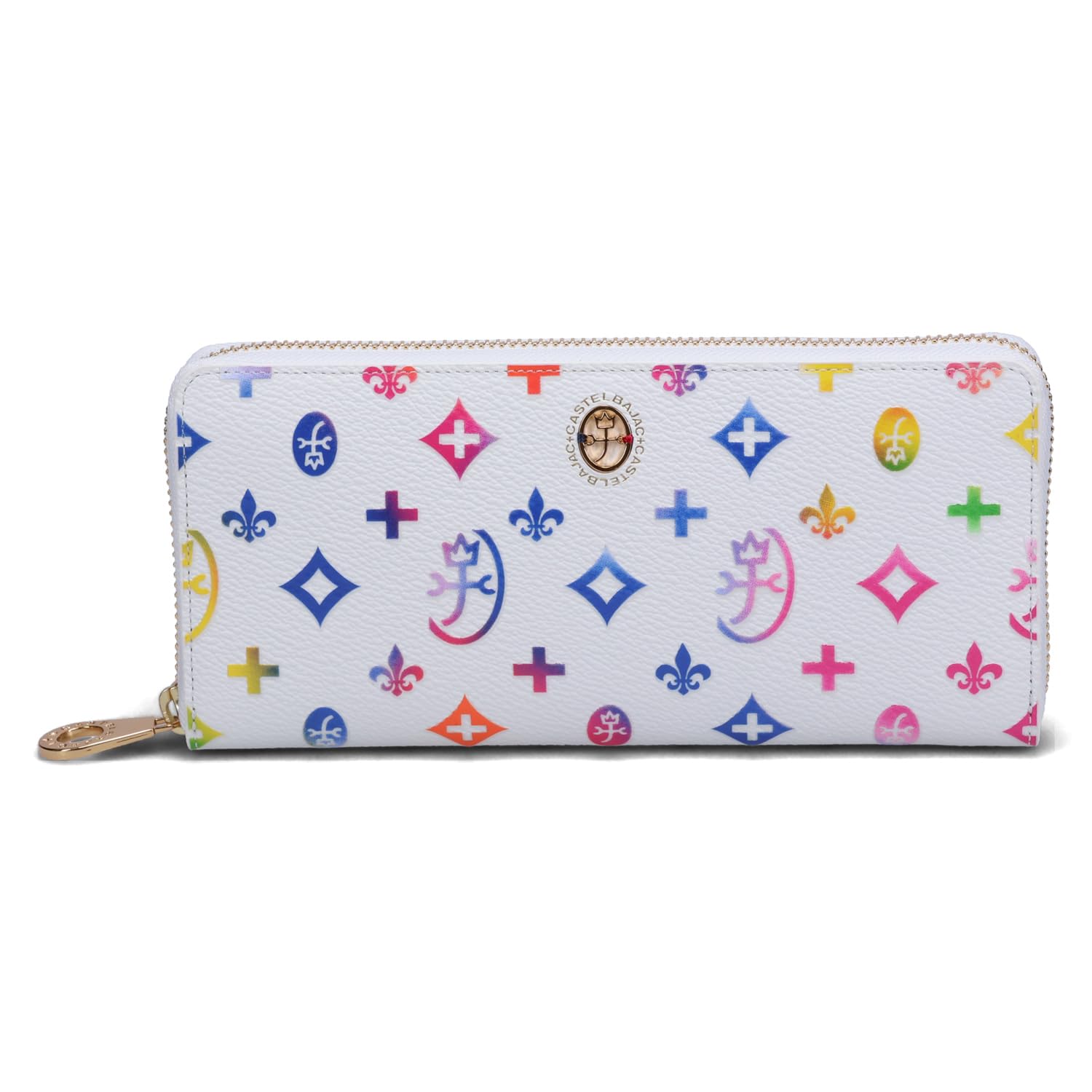 

Wallet Long Wallet Germain Round Zipper Genuine Leather Monogram LONG WALLET 63615 White [Castelbajac] Men s Women s білий