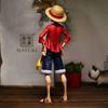 In Stock 27cm One Piece Anime Figure Confident Smiley Luffy Three Form Face Changing Doll Action Figurine Model Toys Kits