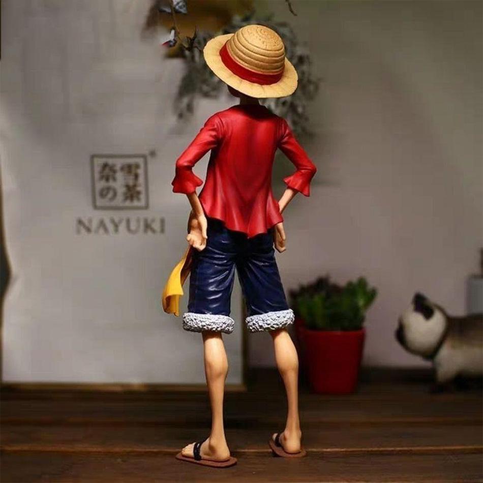 In Stock 27cm One Piece Anime Figure Confident Smiley Luffy Three Form Face Changing Doll Action Figurine Model Toys Kits