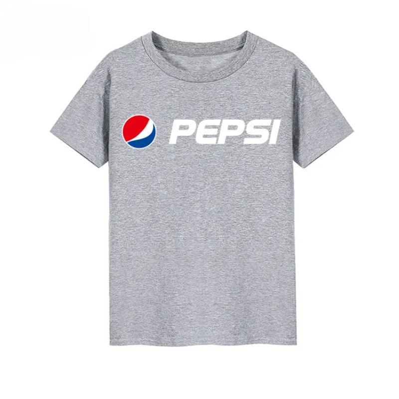 Памятная футболка Pepsi с коротким рукавом Pepsi для мужчин и женщин, парная, свободная, студенческая, уличная мода L