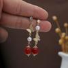 Imitation Jade Drop Oil Beaded Earrings Retro Water Drop Fringed Earrings Simple Hanfu Accessories Women