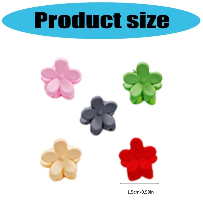 Pack Of 10 Small Hair Clip For Women Little Girl Plastic Lovely Flower Hair Claw Hair Styling Accessories for Daily Wear