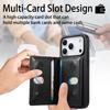 CASENEO For iPhone 17 Pro Detachable Magnetic Phone Case with Card Holder Kickstand TPU PU Leather PC Phone Cover Compatible with MagSafe