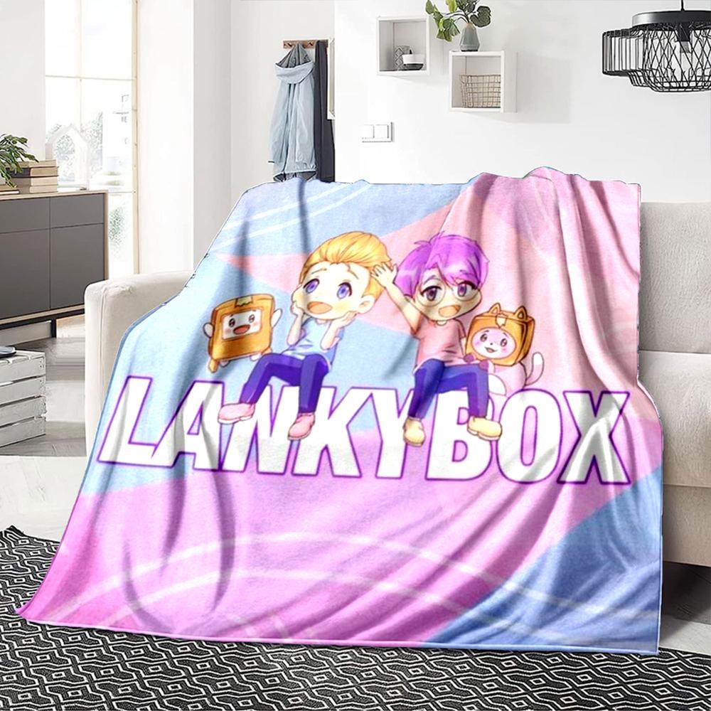 1Pc Lankybox Adventure Blanket For Couch Bed Plush Cozy Fuzzy Blanket Super Soft Warm Blankets For Fall And Winter 091823