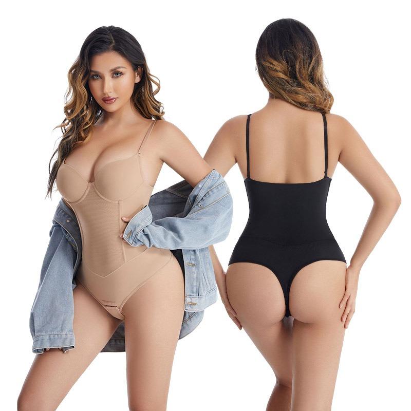 Womens Postpartum Tummy Control Shapewear One Piece Bodysuit With Built In Bra
