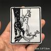 Rock Punk Patches On Clothes Clothing Thermoadhesive Patches Iron On Embroidered Patches Ghost Zipper Black And White Sewing