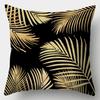 Black Gold Pattern Pillowcase Square Sofa Pillowcase Creative Pattern Cushion Cover