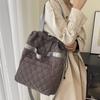 Schoolbag New High-value Atmosphere Solid Color Simple Cotton Clothes Shoulder Bag Women's Light Commuting Versatile Messenger Bag